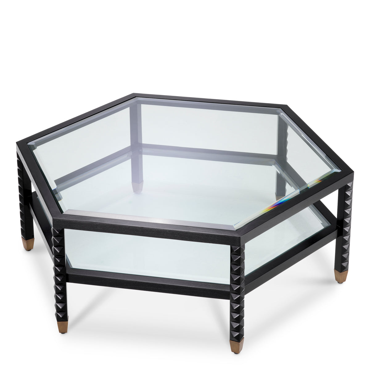 Black Hexagonal Coffee Table Cornelius | Eichholtz Miami