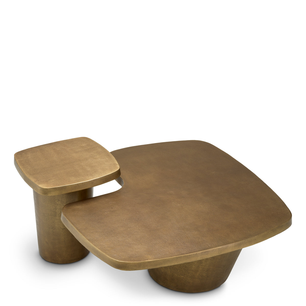 Vintage Brass Coffee Table Set (2) Pierro | Eichholtz Miami