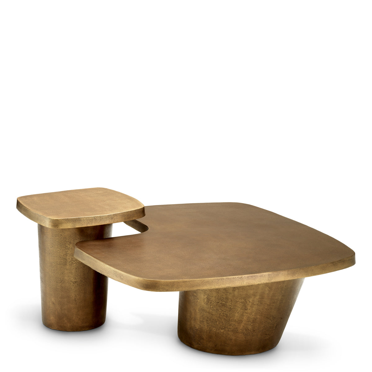 Vintage Brass Coffee Table Set (2) Pierro | Eichholtz Miami