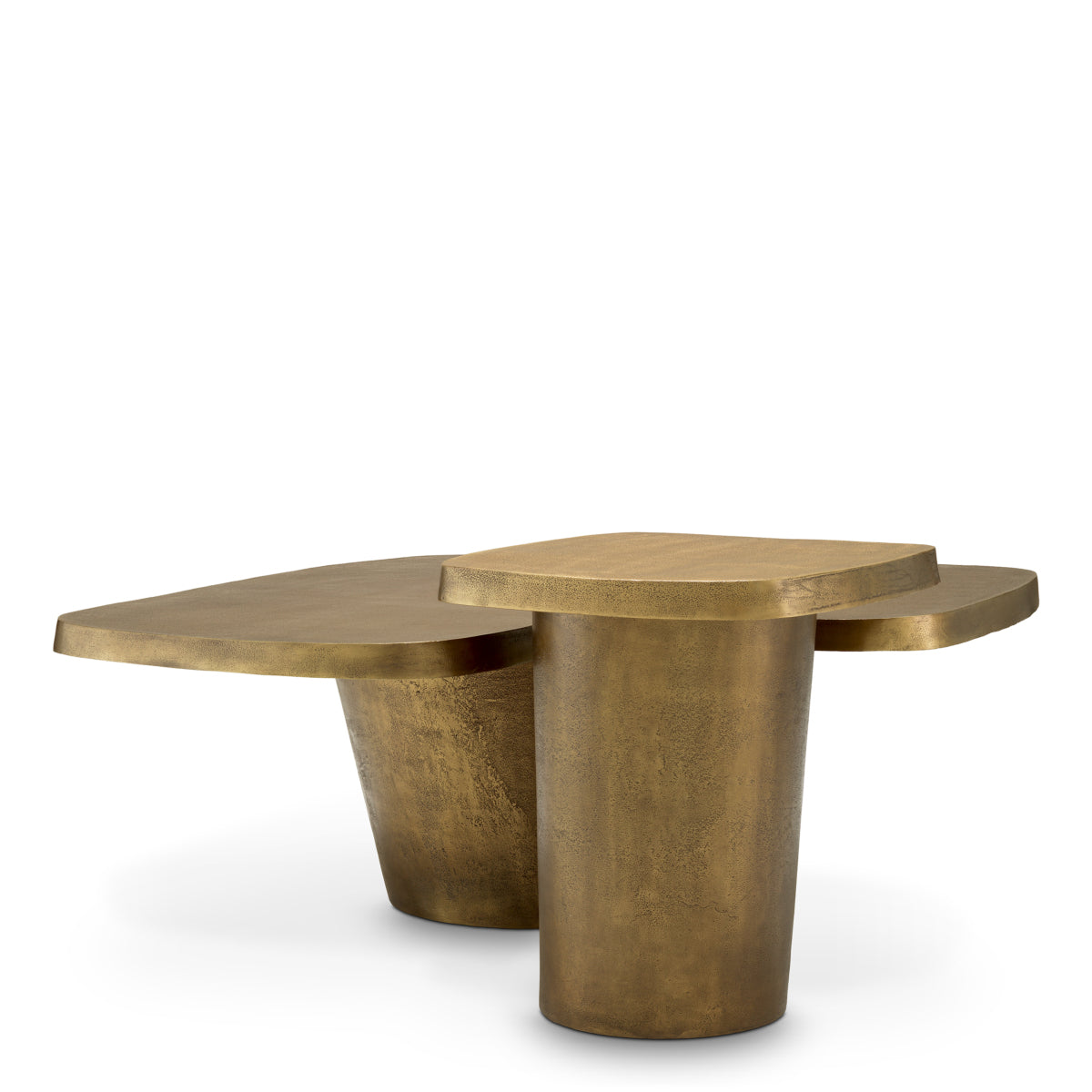 Vintage Brass Coffee Table Set (2) Pierro | Eichholtz Miami
