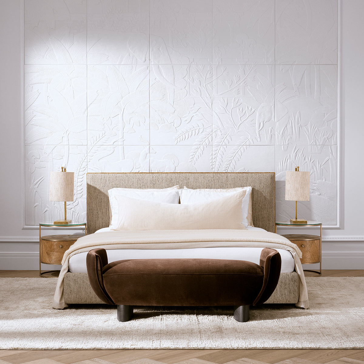 Carved Oak Nightstand Velutto | Eichholtz Miami