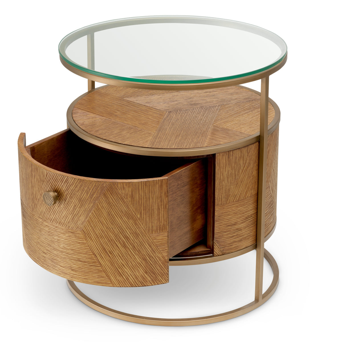 Carved Oak Nightstand Velutto | Eichholtz Miami