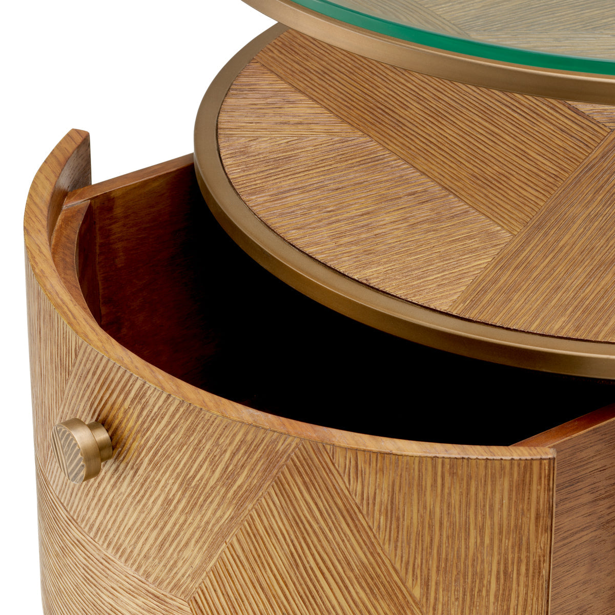 Carved Oak Nightstand Velutto | Eichholtz Miami