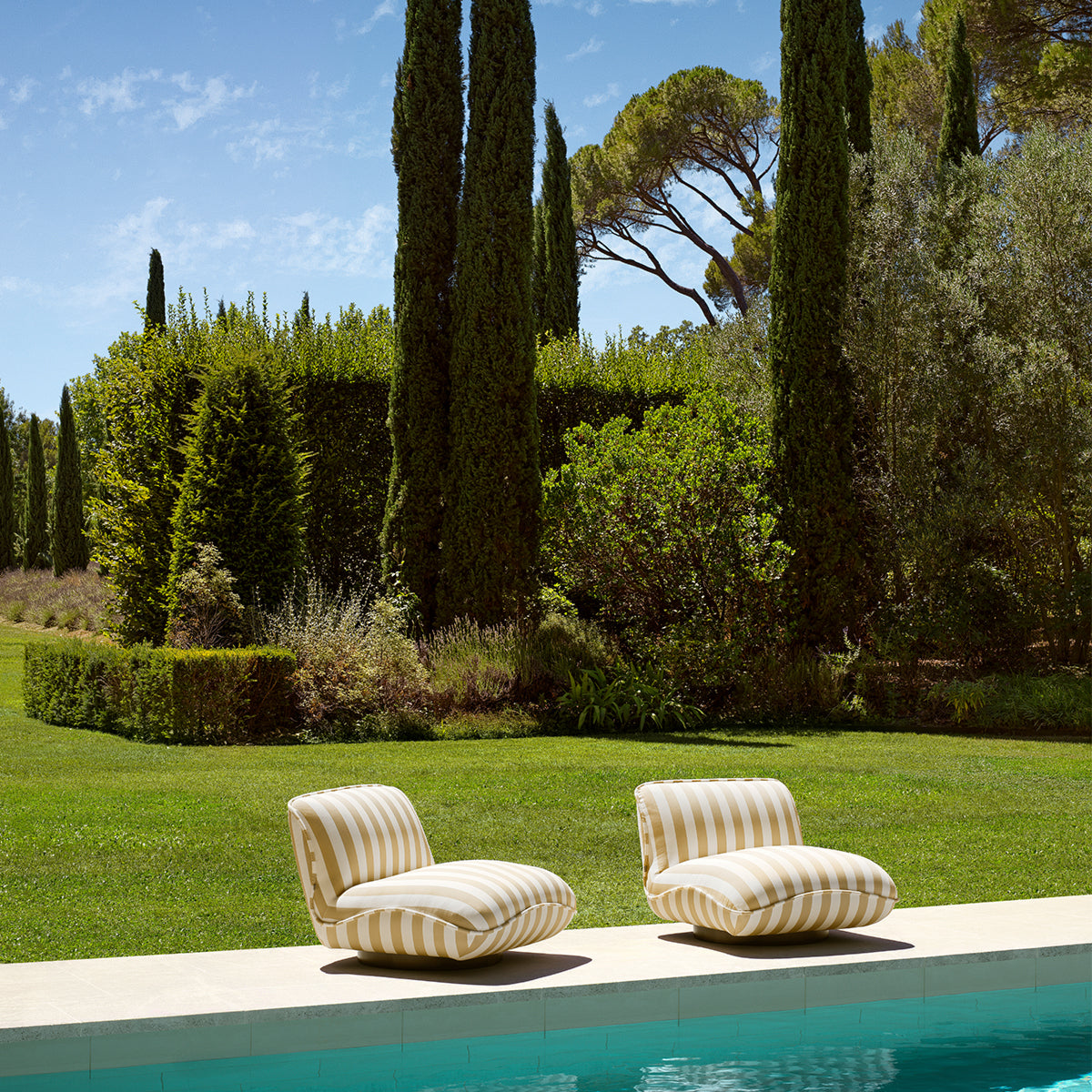 Beige Stripe Outdoor Chair Relax | Eichholtz Miami