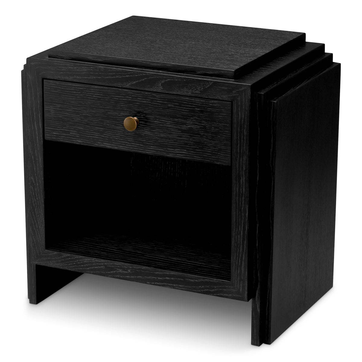 Oak Wooden Nightstand ArtDeco | Eichholtz Miami