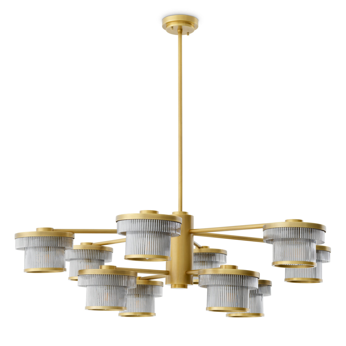 Ribbed Glass Chandelier Andromeda
