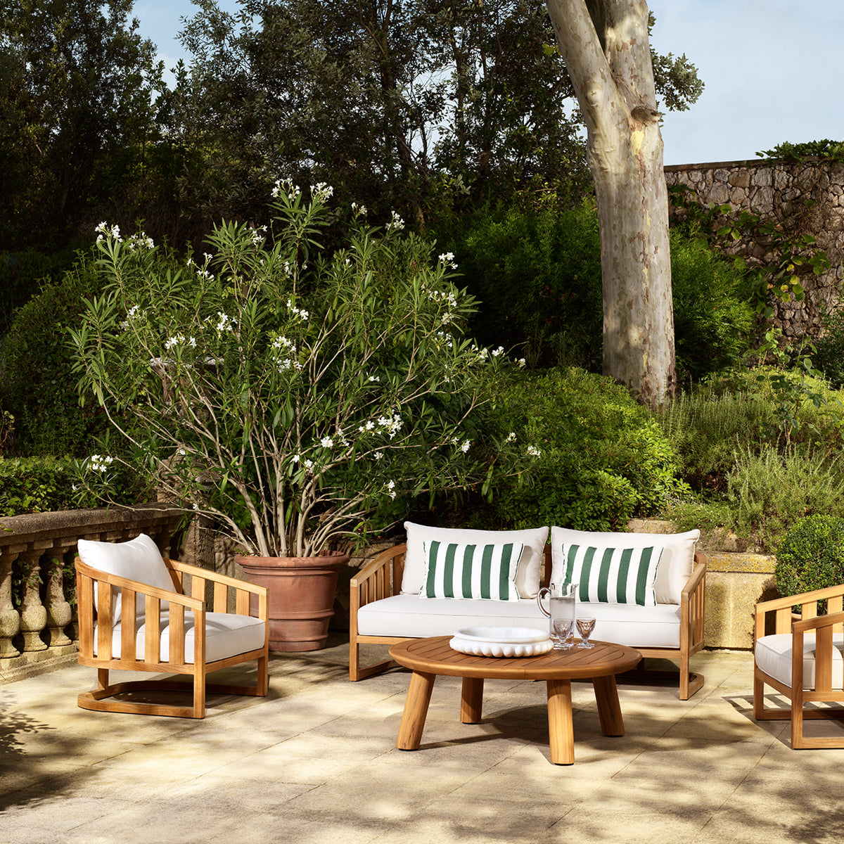 Natural Teak Outdoor Sofa Aruba | Eichholtz Miami