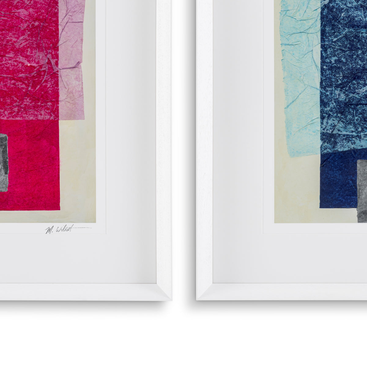 Multi-Colored Geometric Prints (2) Paper Colorfields by Michael Willett | Eichholtz Miami