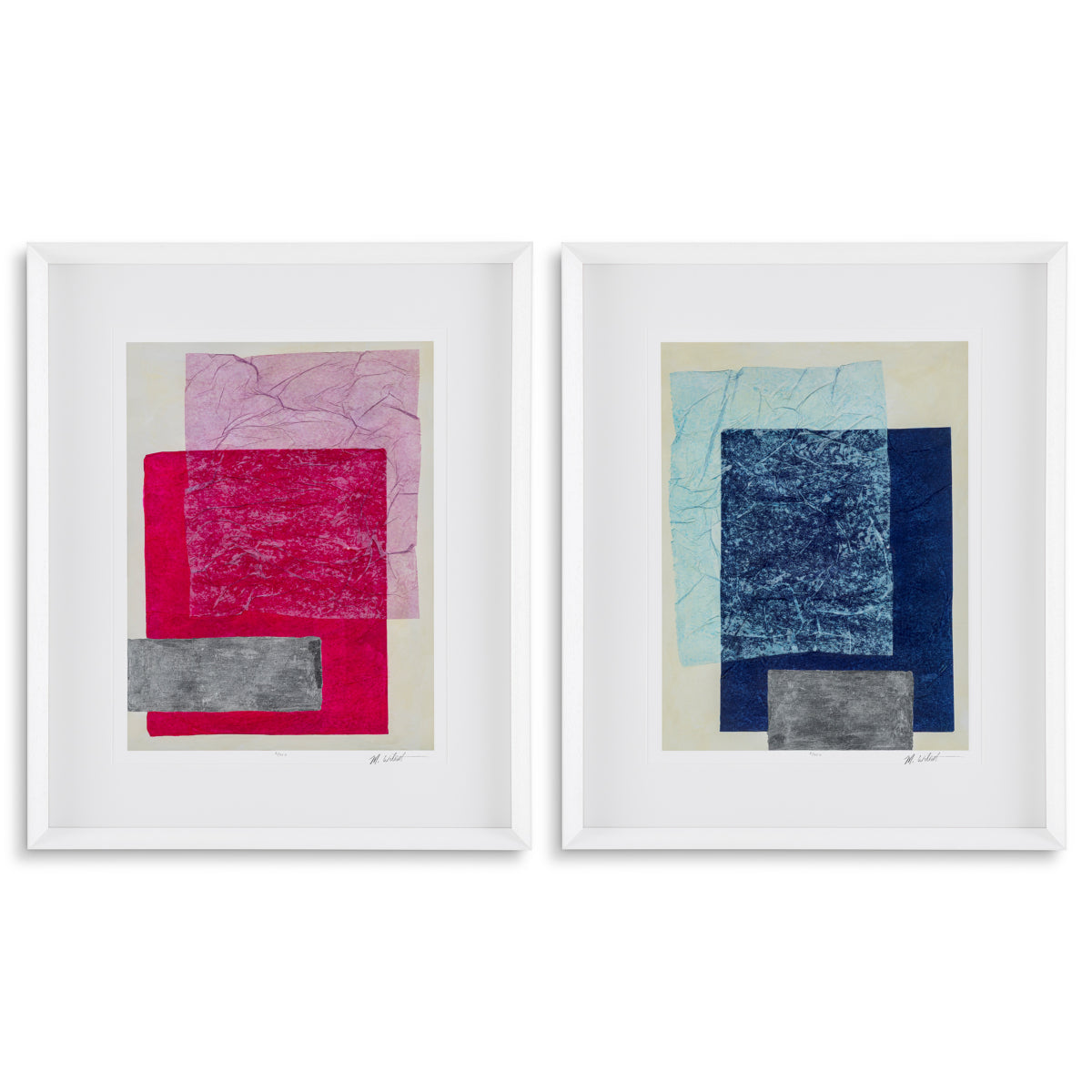 Multi-Colored Geometric Prints (2) Paper Colorfields | Eichholtz Miami