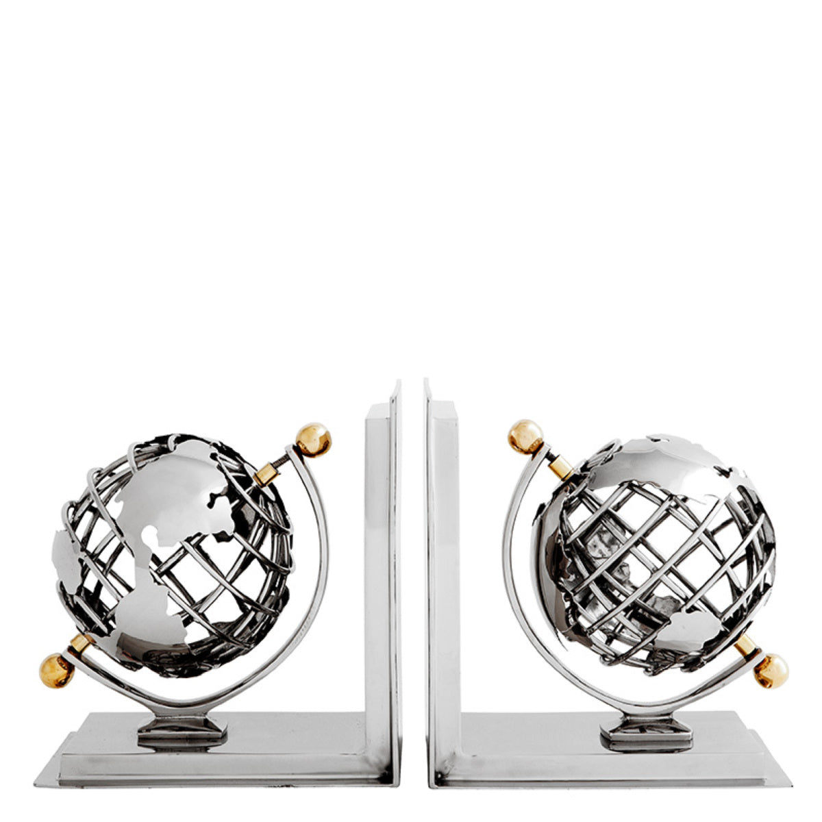 Metal Bookend Set (2) Globe | Eichholtz Miami