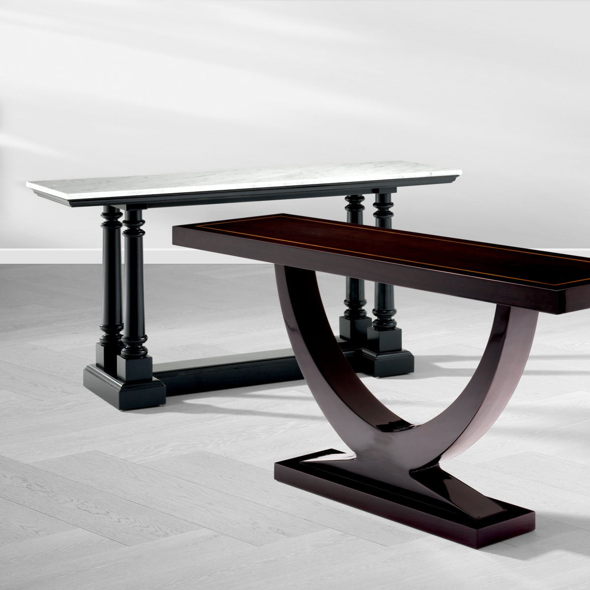White Marble Console Table Walford | Eichholtz Miami