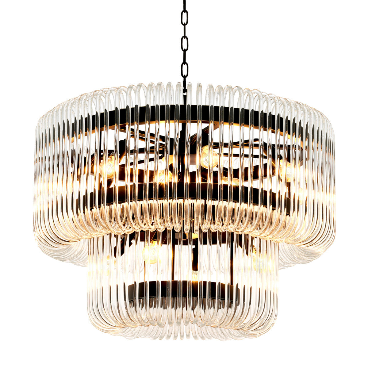 2 Tier Glass Chandelier Sutton House | Eichholtz Miami