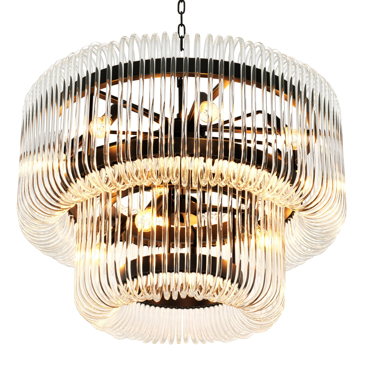 2 Tier Glass Chandelier Sutton House | Eichholtz Miami