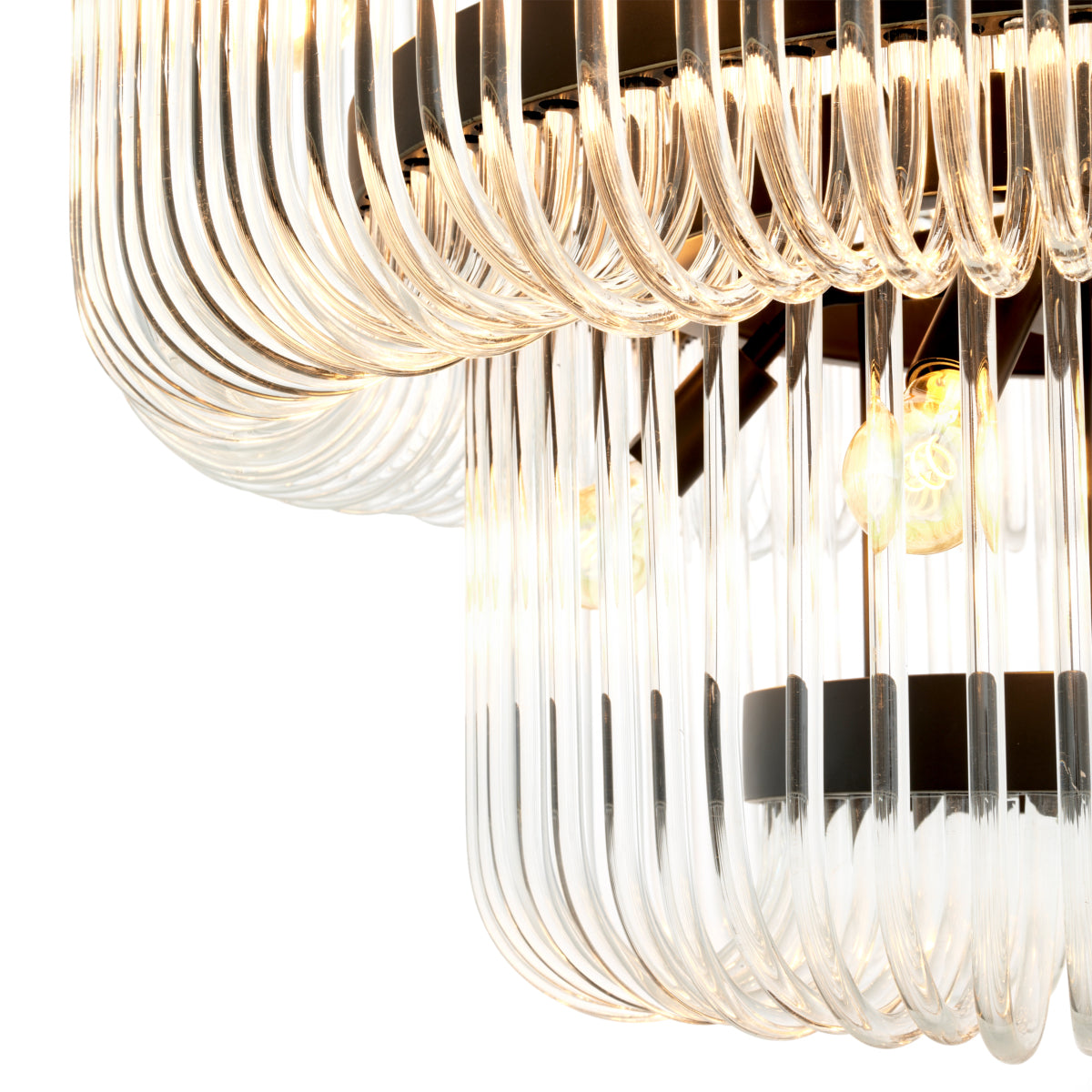 2 Tier Glass Chandelier Sutton House | Eichholtz Miami