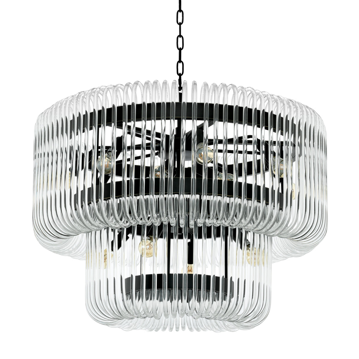 2 Tier Glass Chandelier Sutton House | Eichholtz Miami