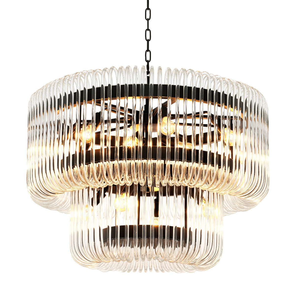 2 Tier Glass Chandelier Sutton House | Eichholtz Miami