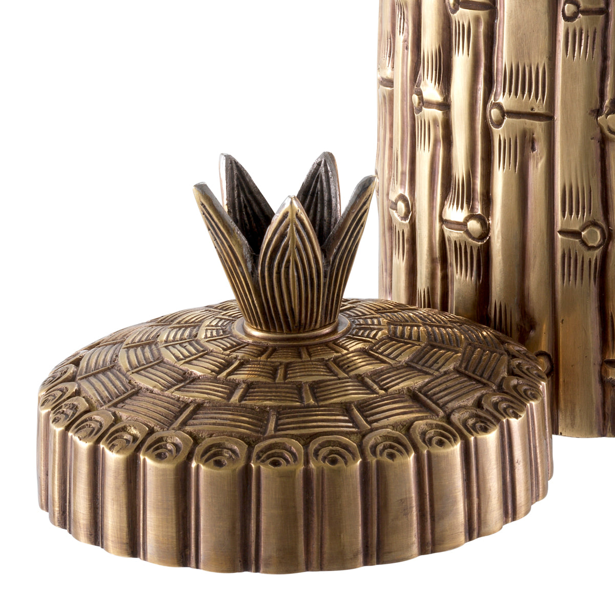 Vintage Brass Bamboo Box | Eichholtz Miami