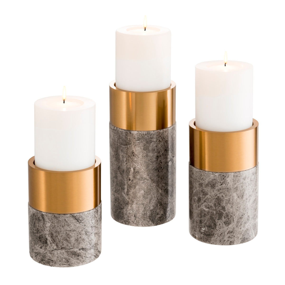 Marble Candle Holder Set (3) Sierra | Eichholtz Miami
