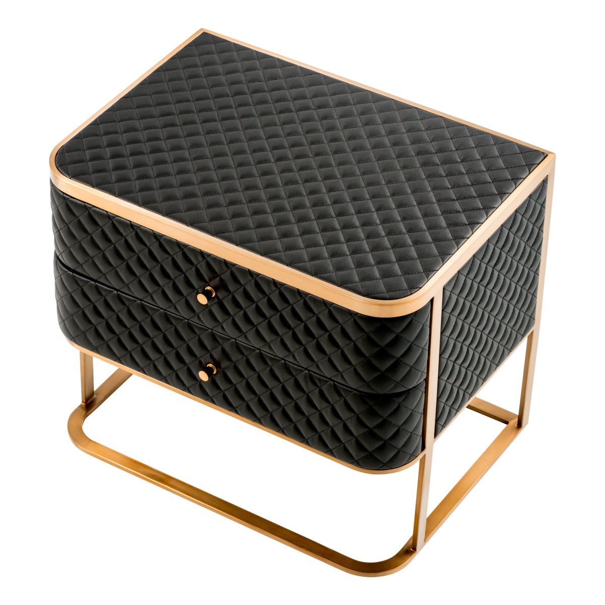 Black Leather Side Table Monfort | Eichholtz Miami