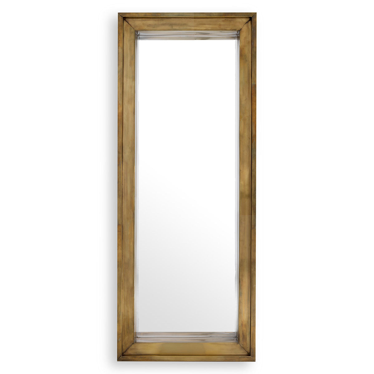 Vintage Brass Rectangular Mirror Magenta | Eichholtz Miami