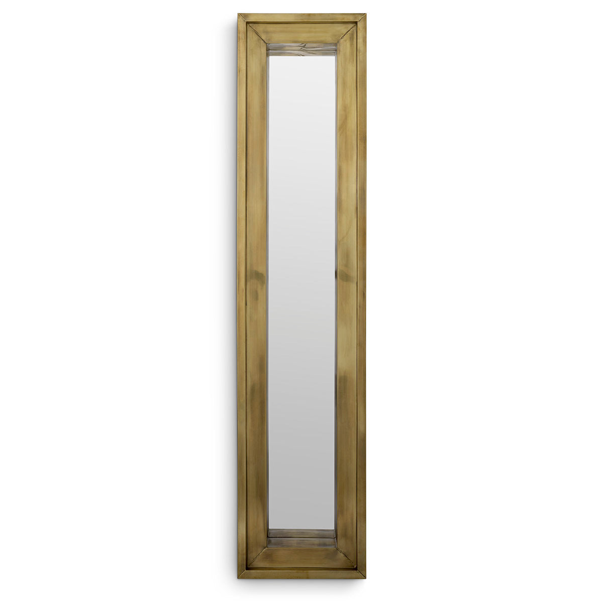 Vintage Brass Rectangular Mirror Magenta | Eichholtz Miami