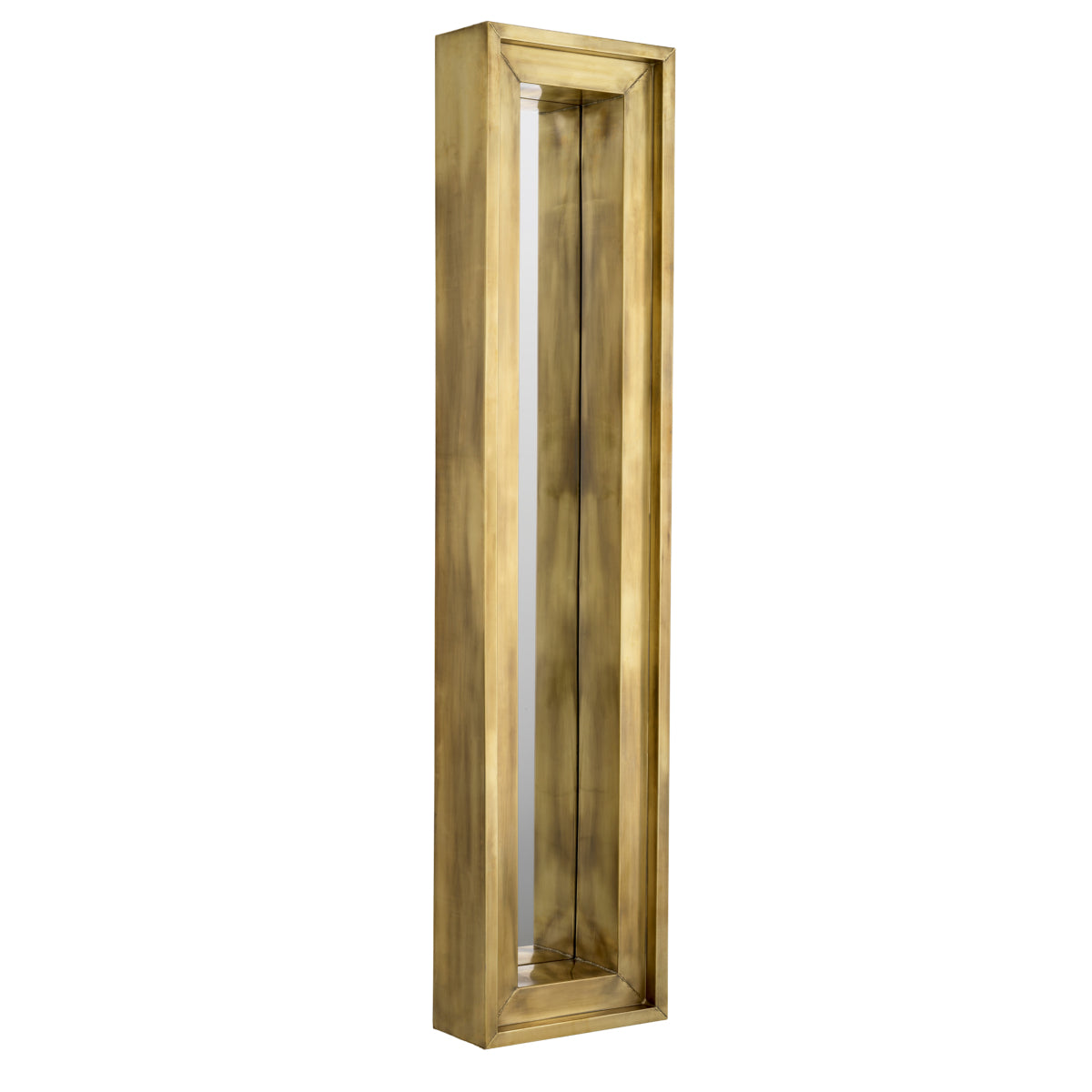 Vintage Brass Rectangular Mirror Magenta | Eichholtz Miami