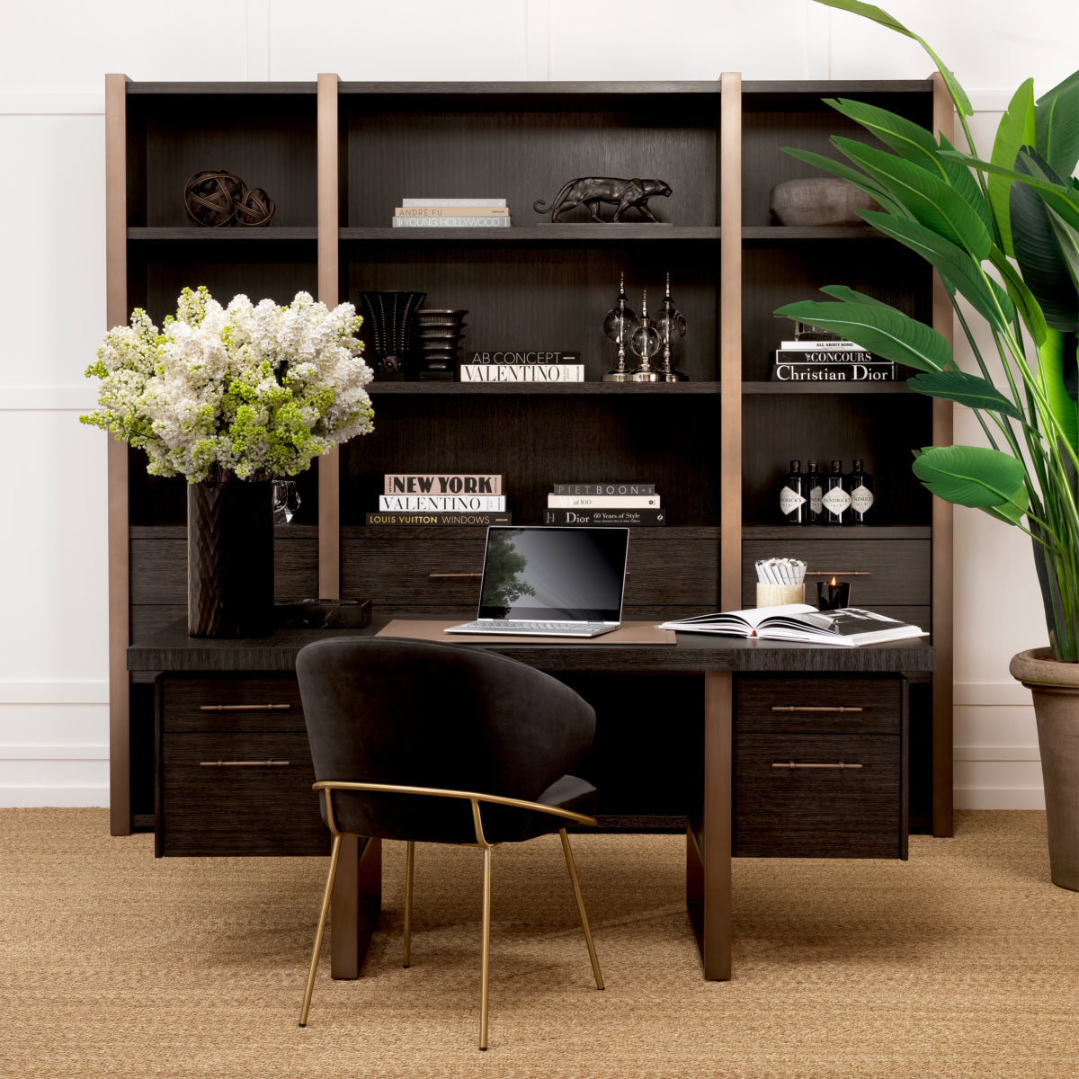 Charcoal Oak Desk Canova | Eichholtz Miami