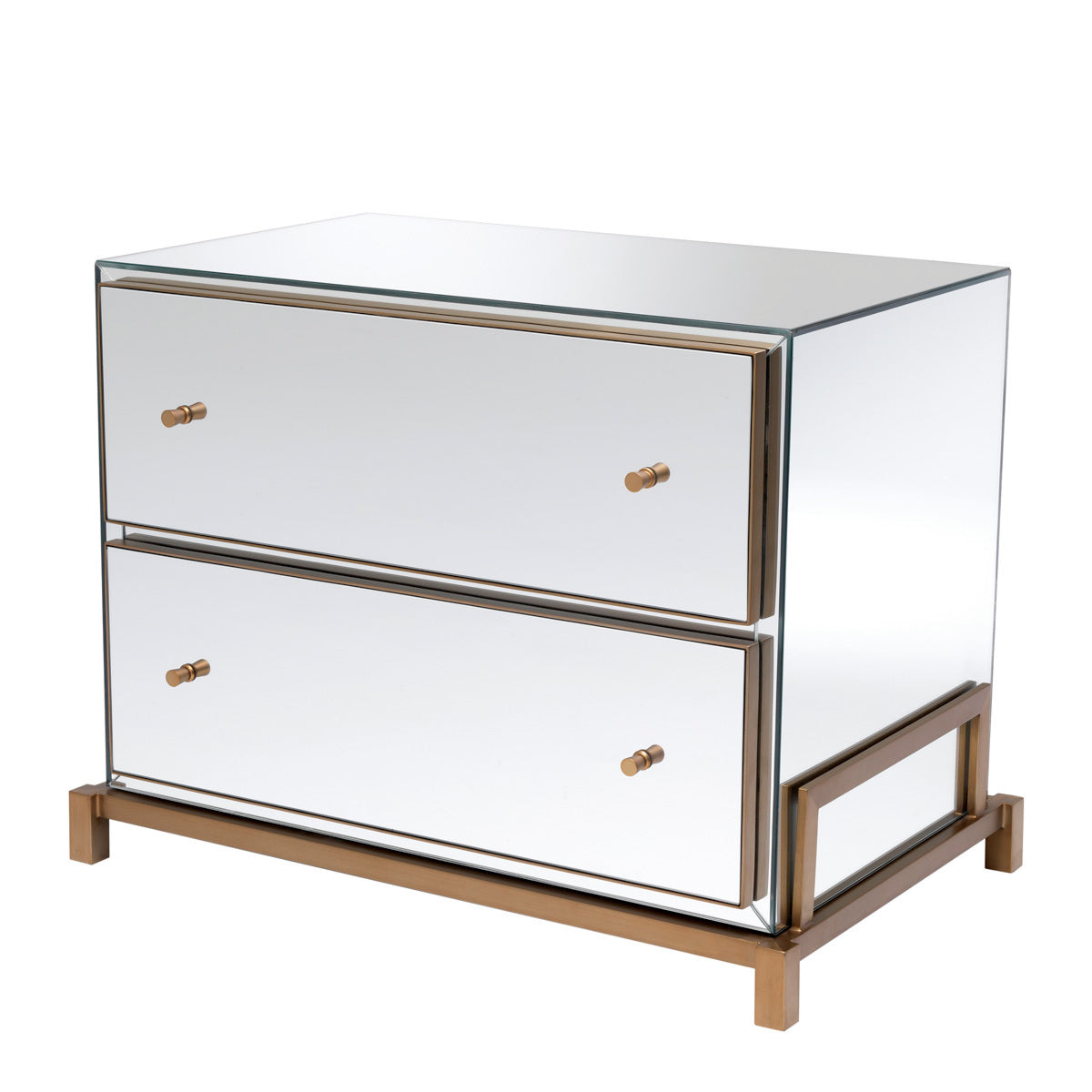 Mirror Glass Bedside Table Clarington | Eichholtz Miami
