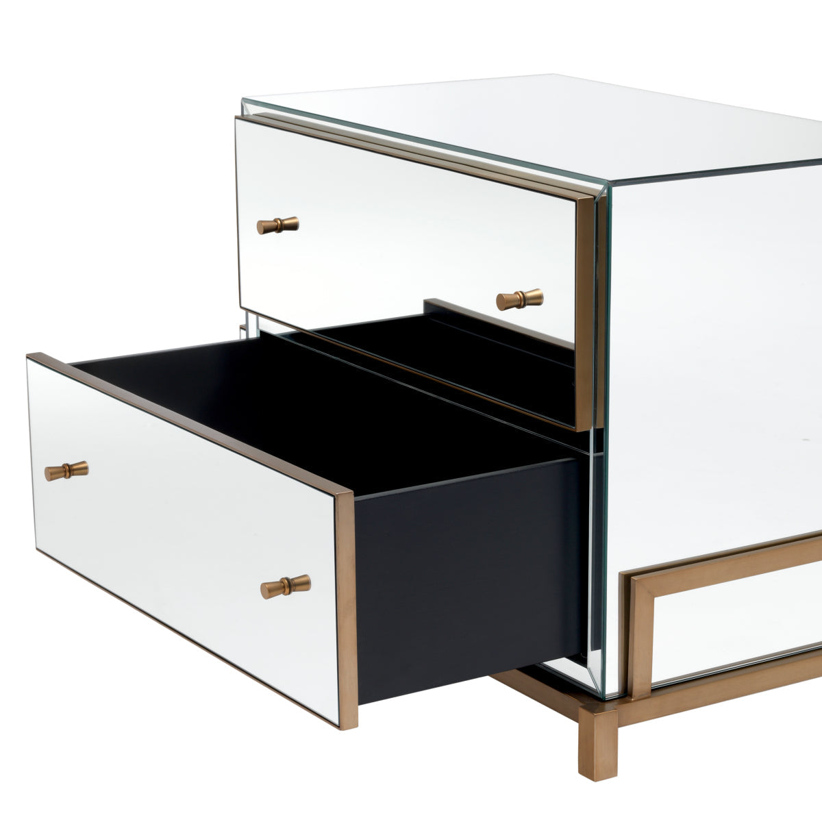 Mirror Glass Bedside Table Clarington | Eichholtz Miami