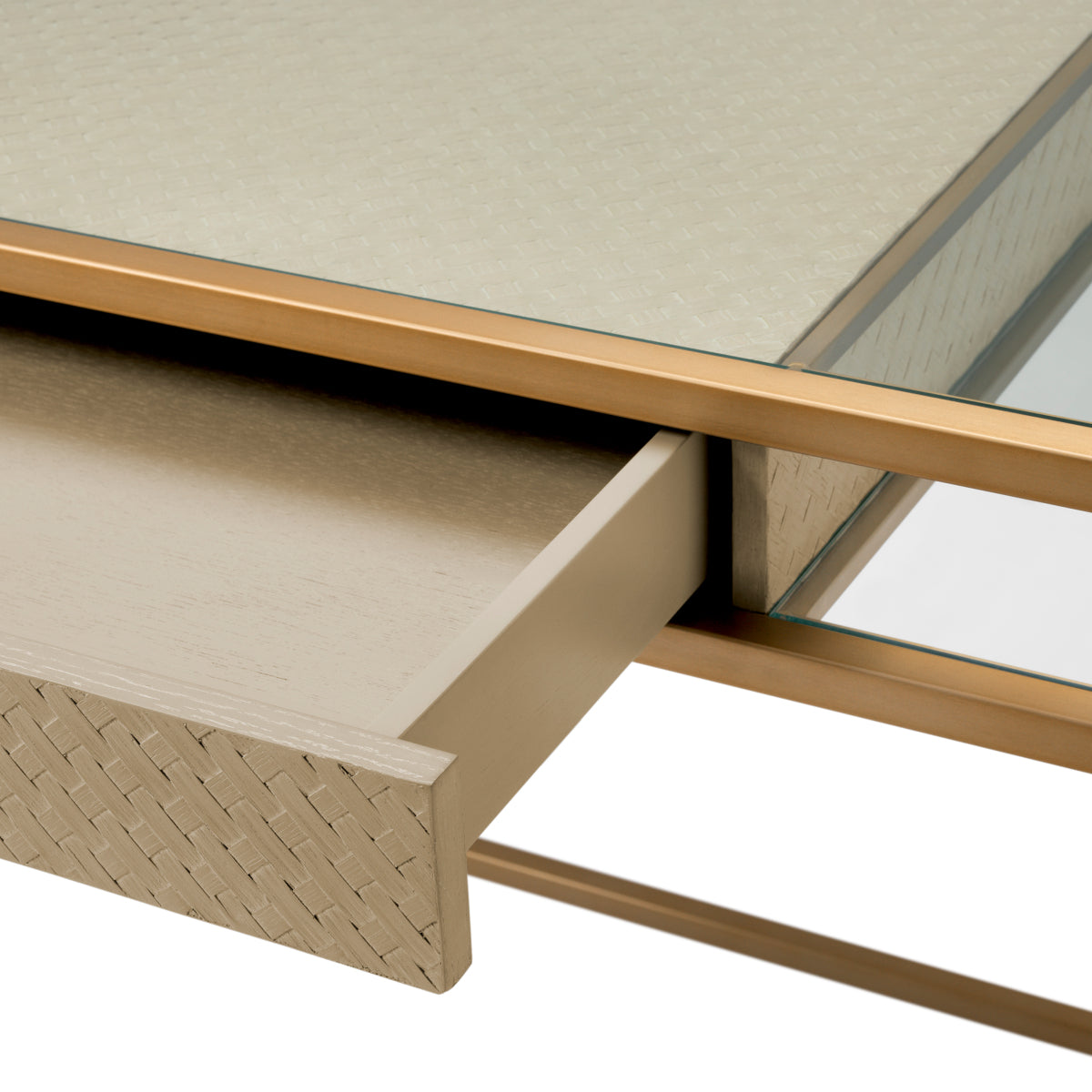 Woven Oak Desk Napa Valley | Eichholtz California