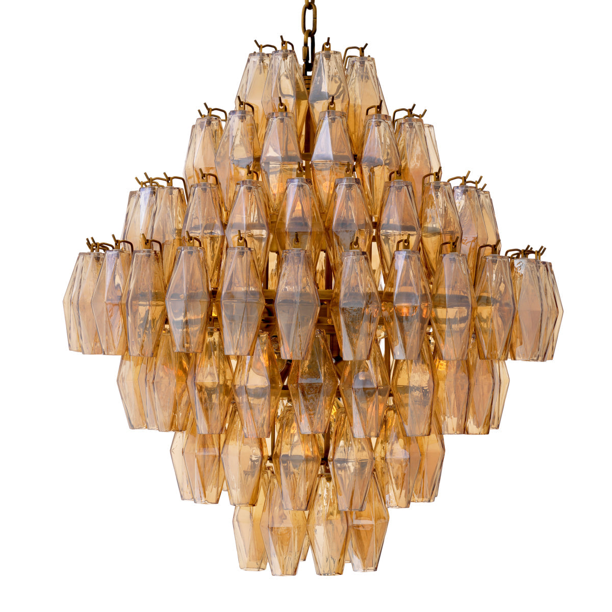 Diamond Amber Glass Chandelier Benini | Eichholtz Miami