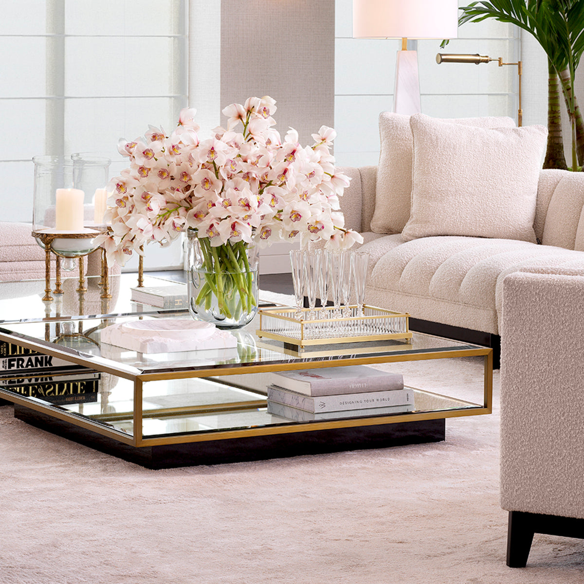 Mirror Bottom Rectangular Tray Cora | Eichholtz California