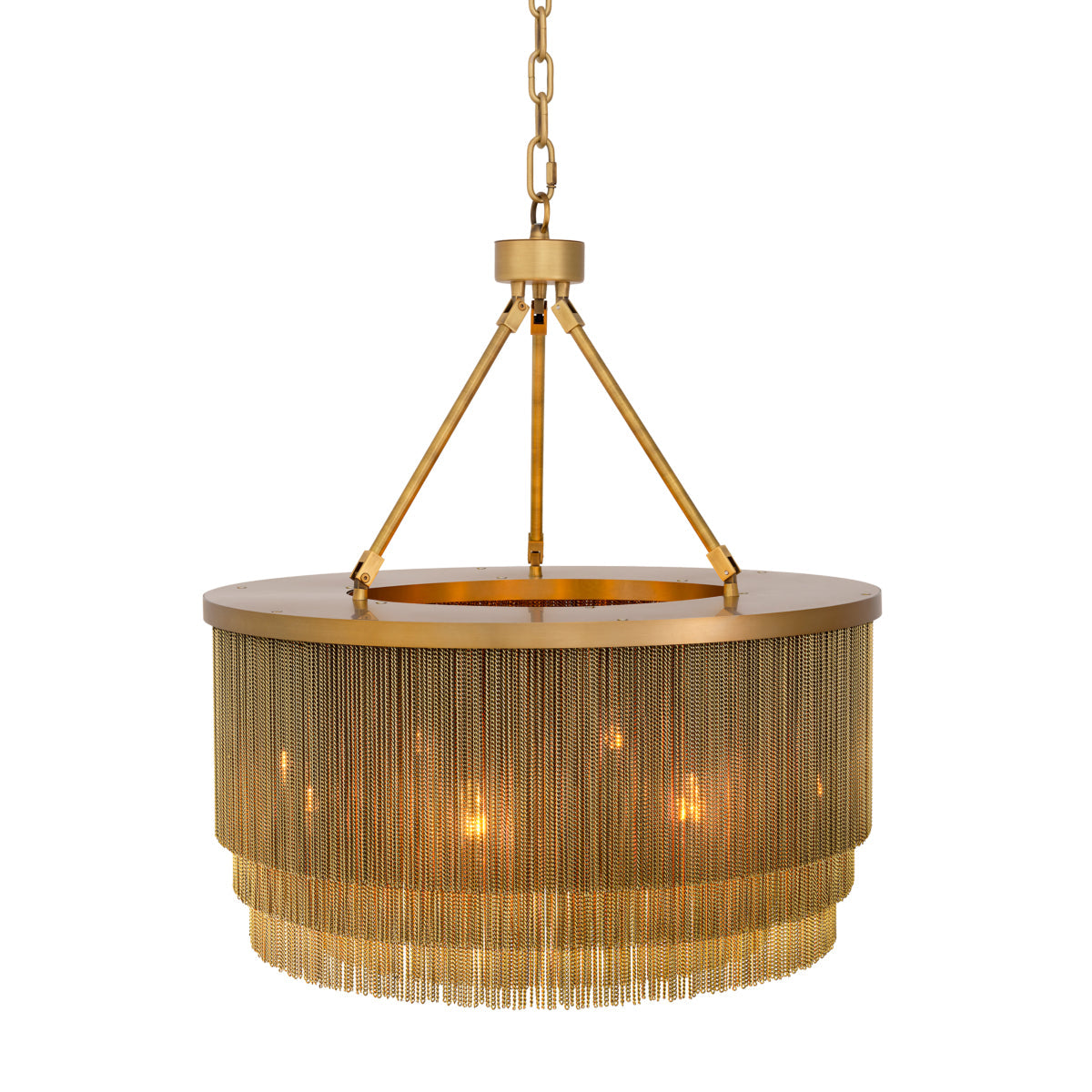 Antique Brass Fringe Chandelier Tissot | Eichholtz Miami