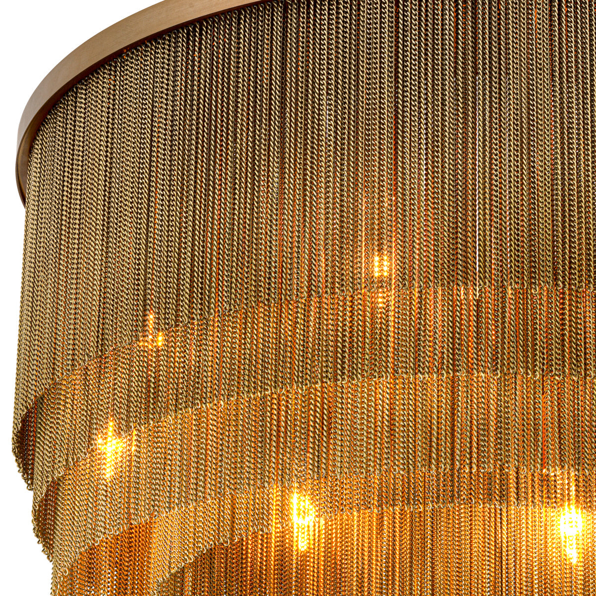Antique Brass Fringe Chandelier Tissot | Eichholtz Miami