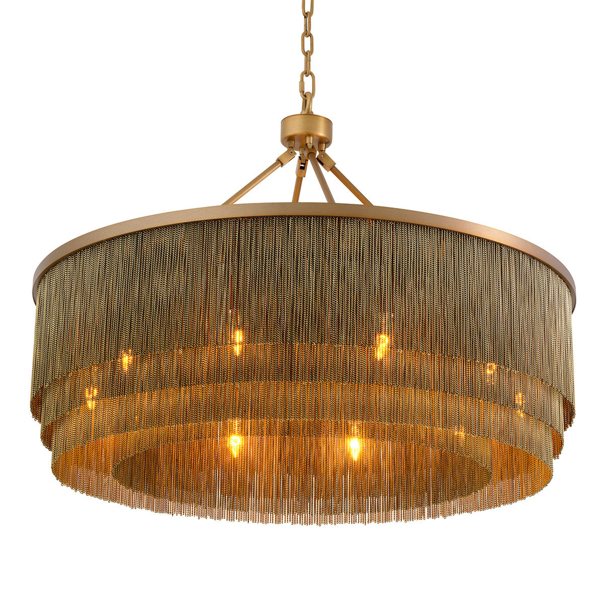 Antique Brass Fringe Chandelier Tissot | Eichholtz Miami