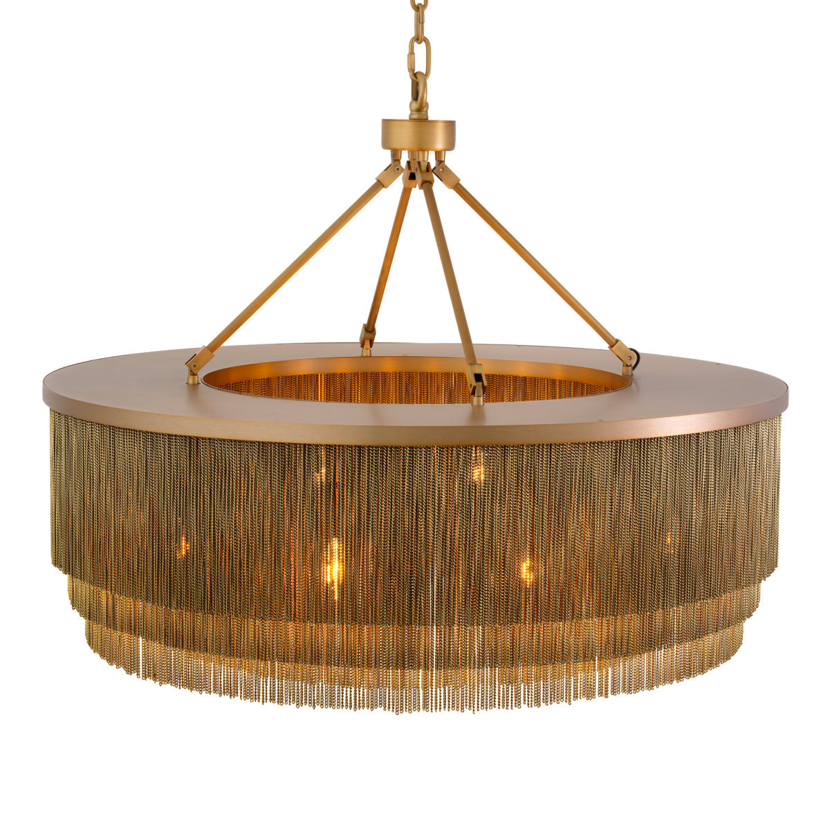 Antique Brass Fringe Chandelier Tissot | Eichholtz Miami