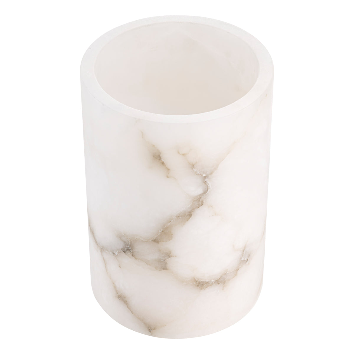 Cylindrical Alabaster Candle Holder Mercer | Eichholtz Miami