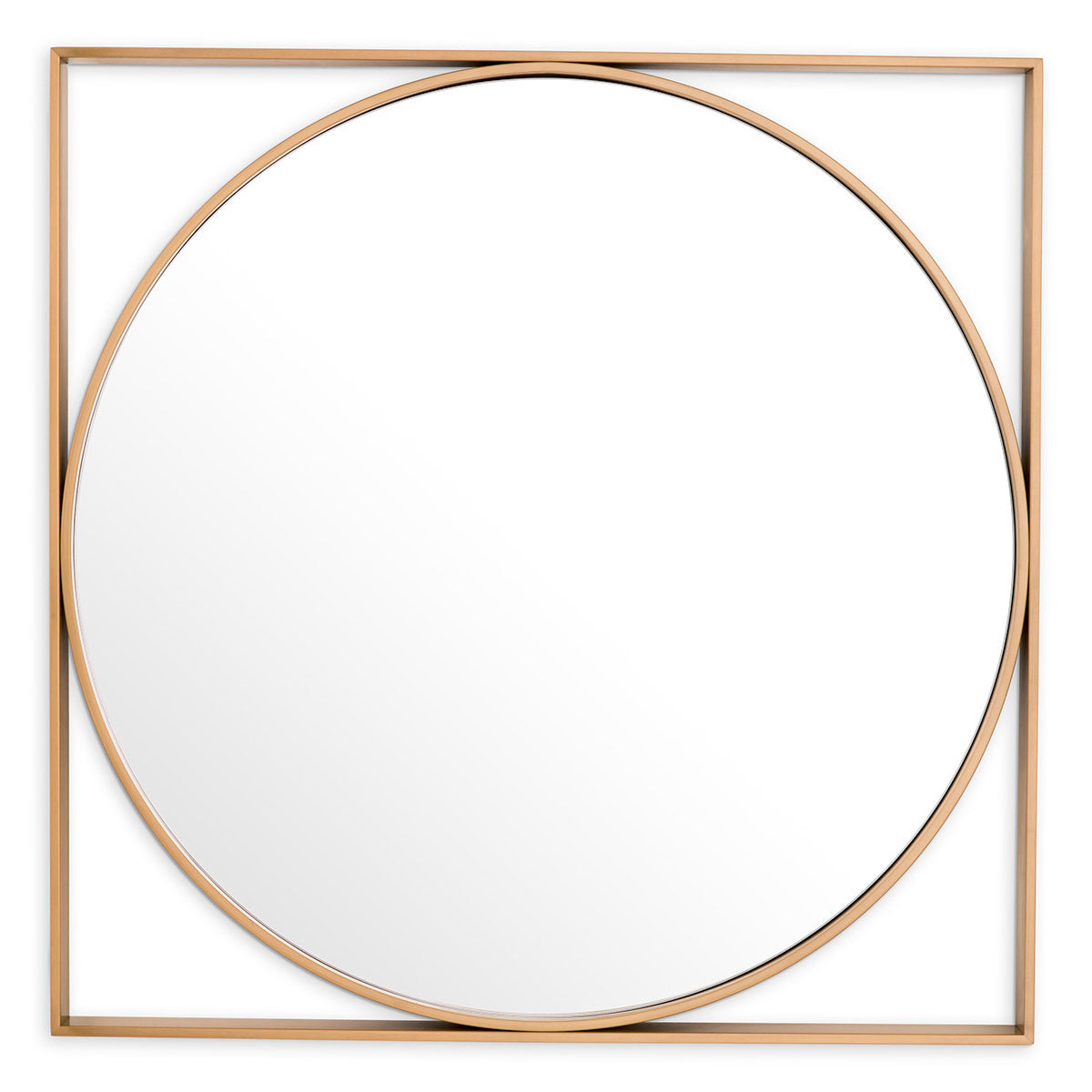 Square Framed Round Mirror Montauk | Eichholtz Miami