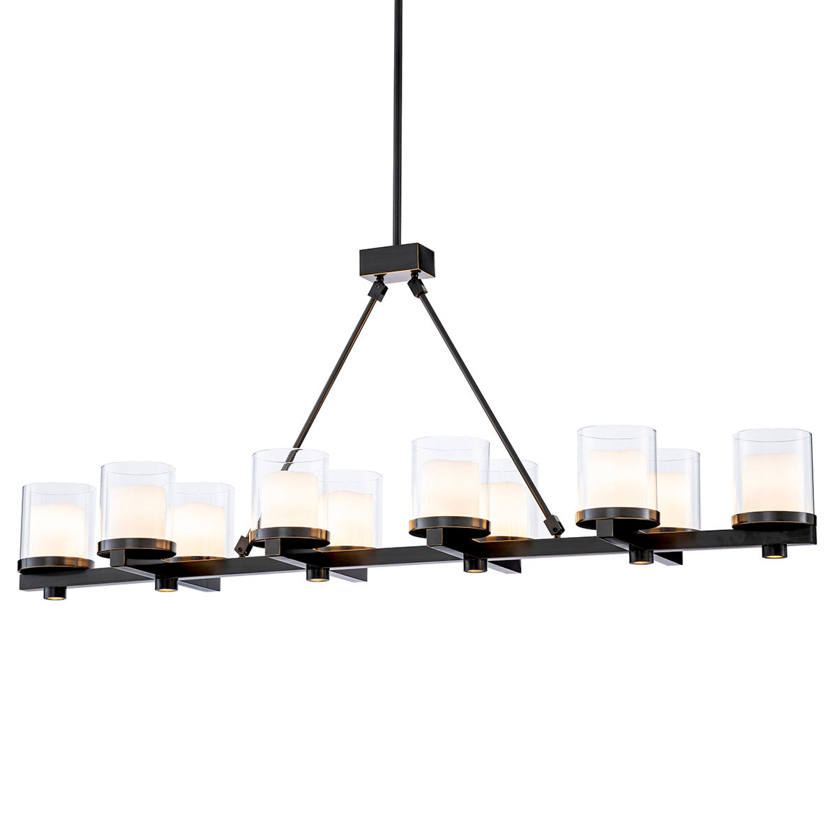 Bronze Clear Glass Chandelier Garrett | Eichholtz Miami