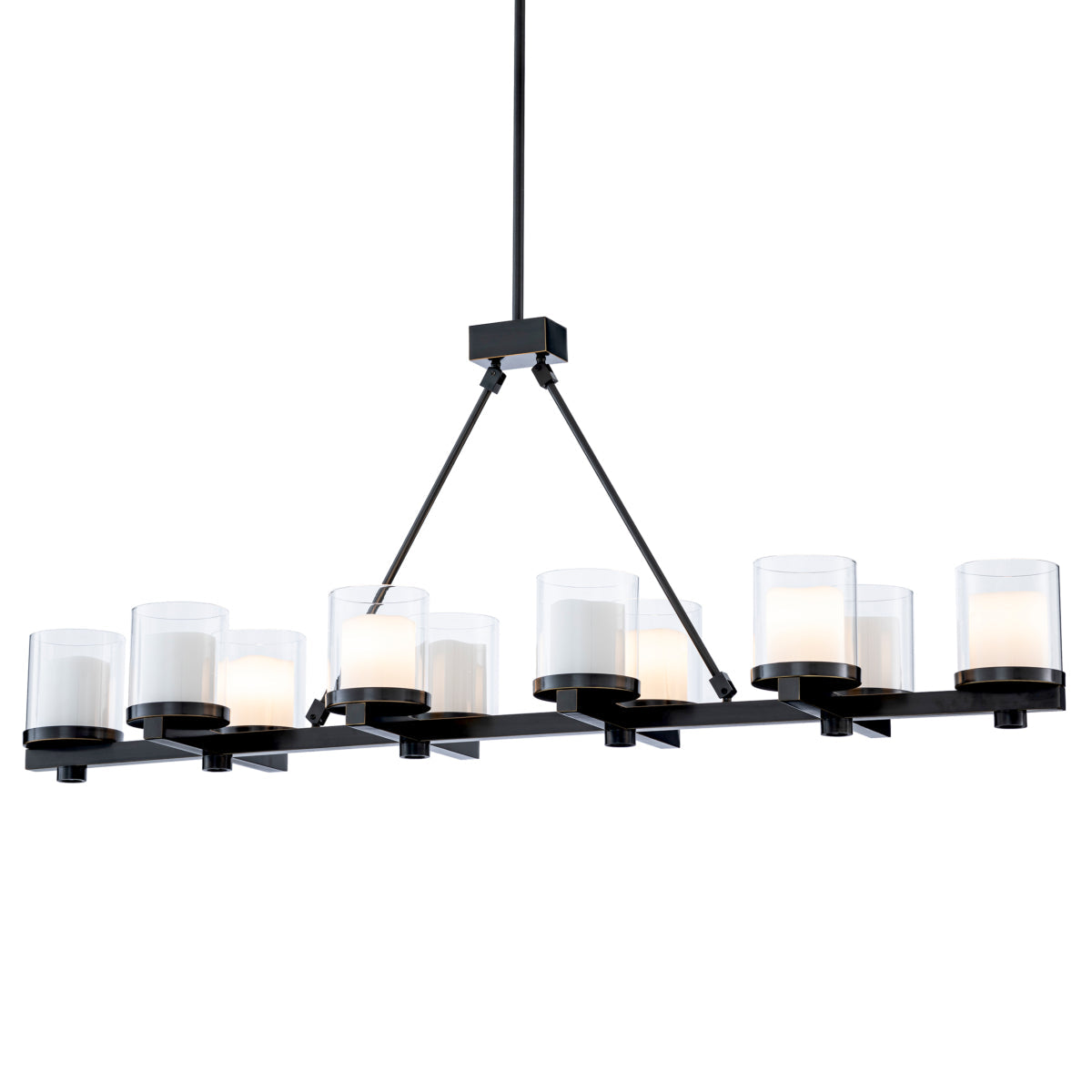 Bronze Clear Glass Chandelier Garrett | Eichholtz Miami