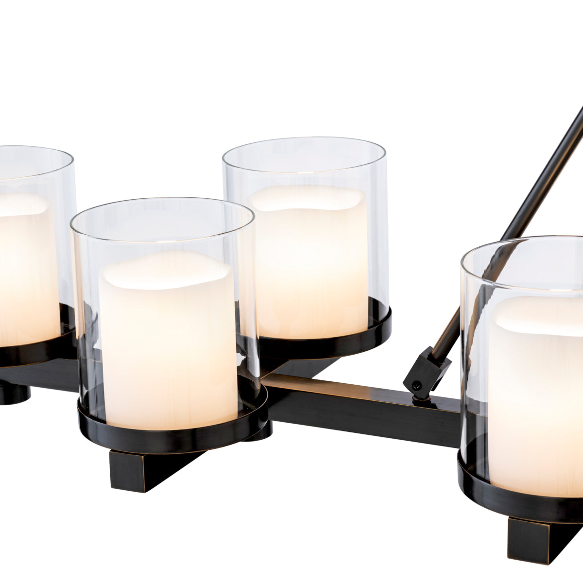 Bronze Clear Glass Chandelier Garrett | Eichholtz Miami