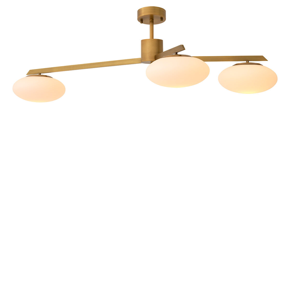 Elliptical White Glass Chandelier Evergreen | Eichholtz Miami