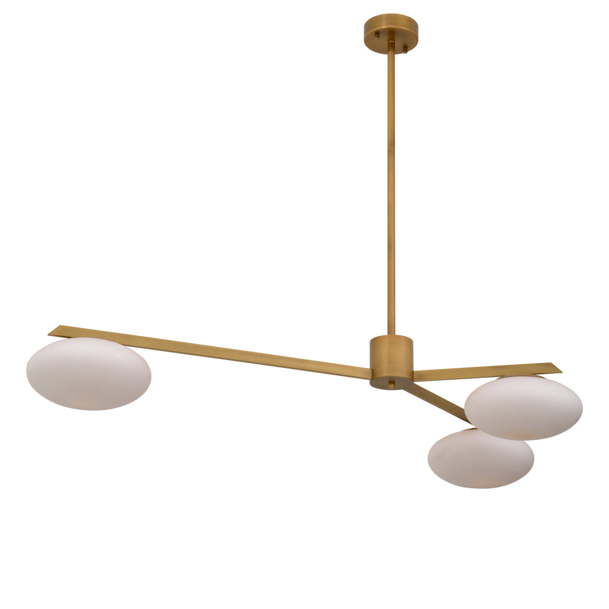 Elliptical White Glass Chandelier Evergreen | Eichholtz Miami