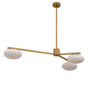 Elliptical White Glass Chandelier Evergreen | Eichholtz Miami