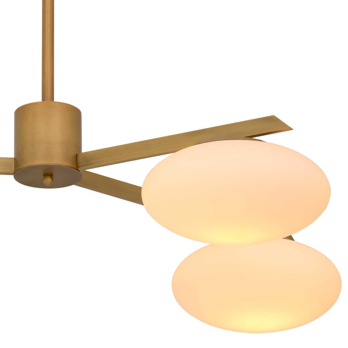 Elliptical White Glass Chandelier Evergreen | Eichholtz Miami