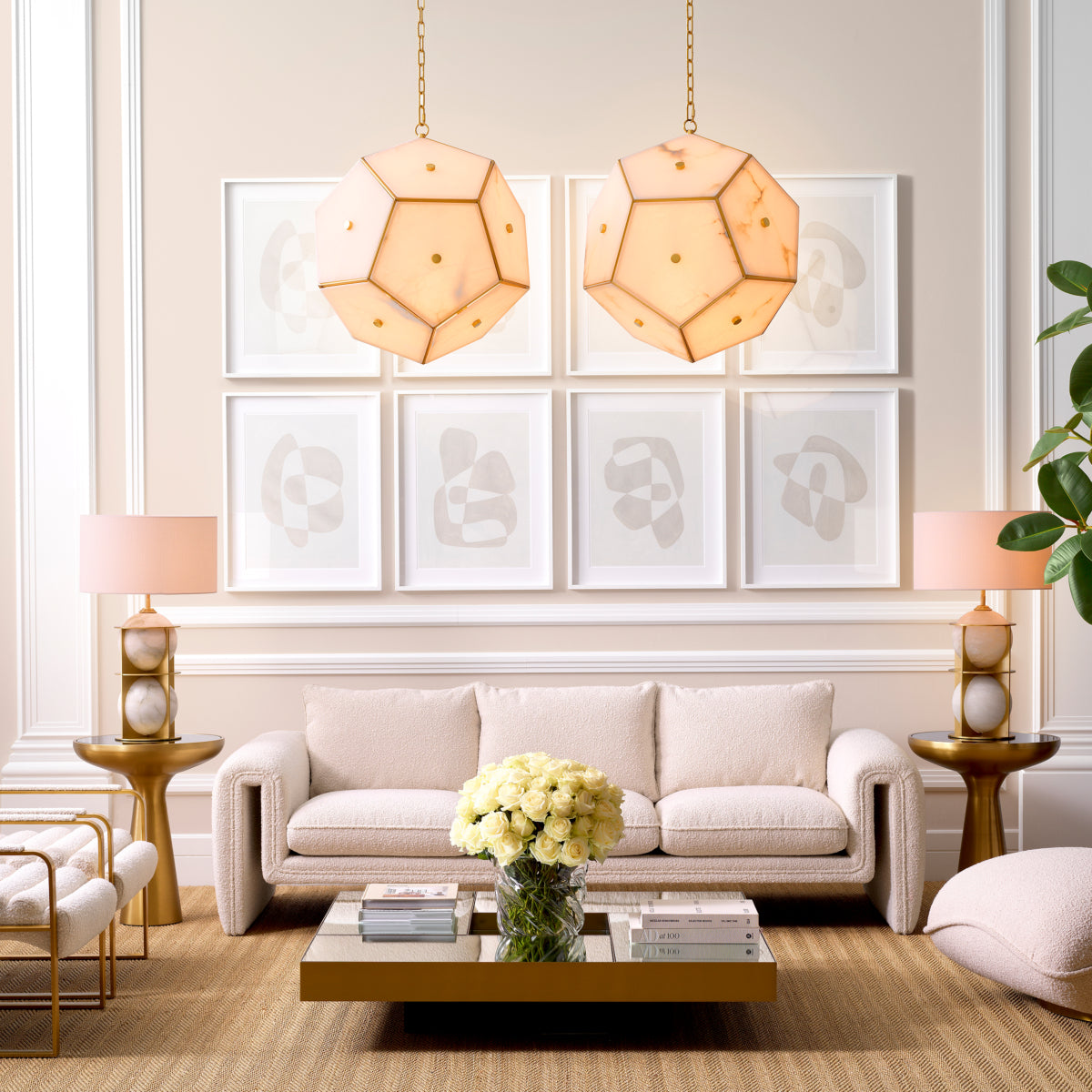 Abstract Shape Art Prints (4) Soft Shape | Eichholtz Miami