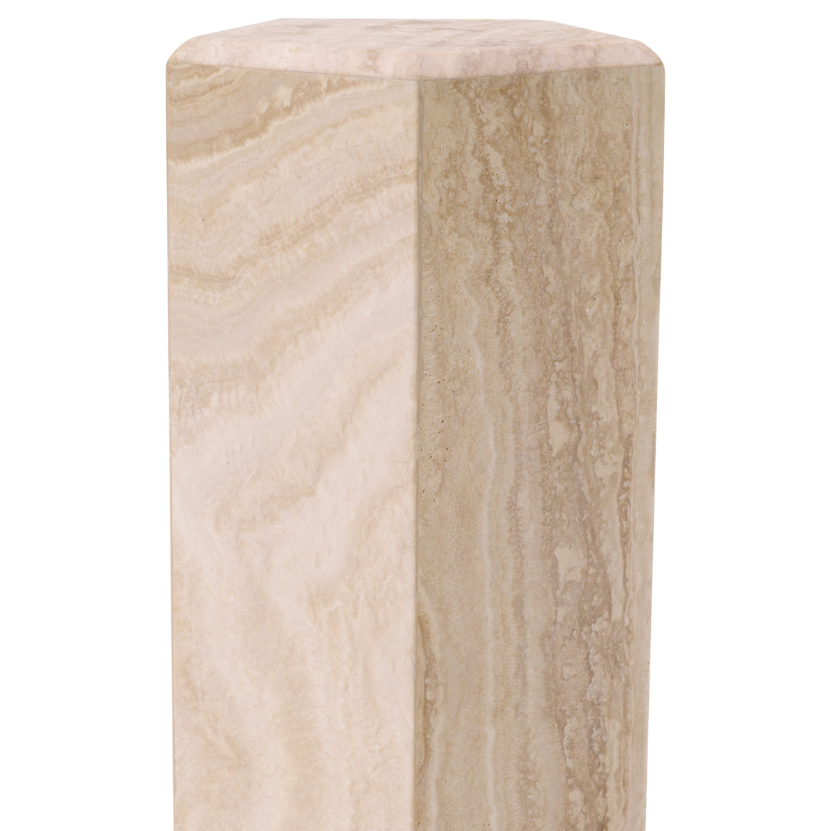 Hexagonal Travertine Column Cuneo | Eichholtz Miami