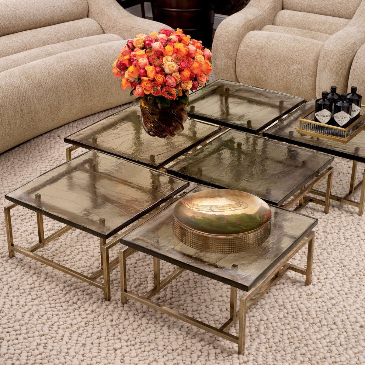 Handmade Glass Coffee Table Schlumberg | Eichholtz Miami