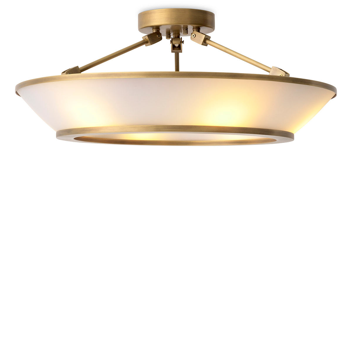 White Glass Ceiling Lamp Ferette | Eichholtz Miami