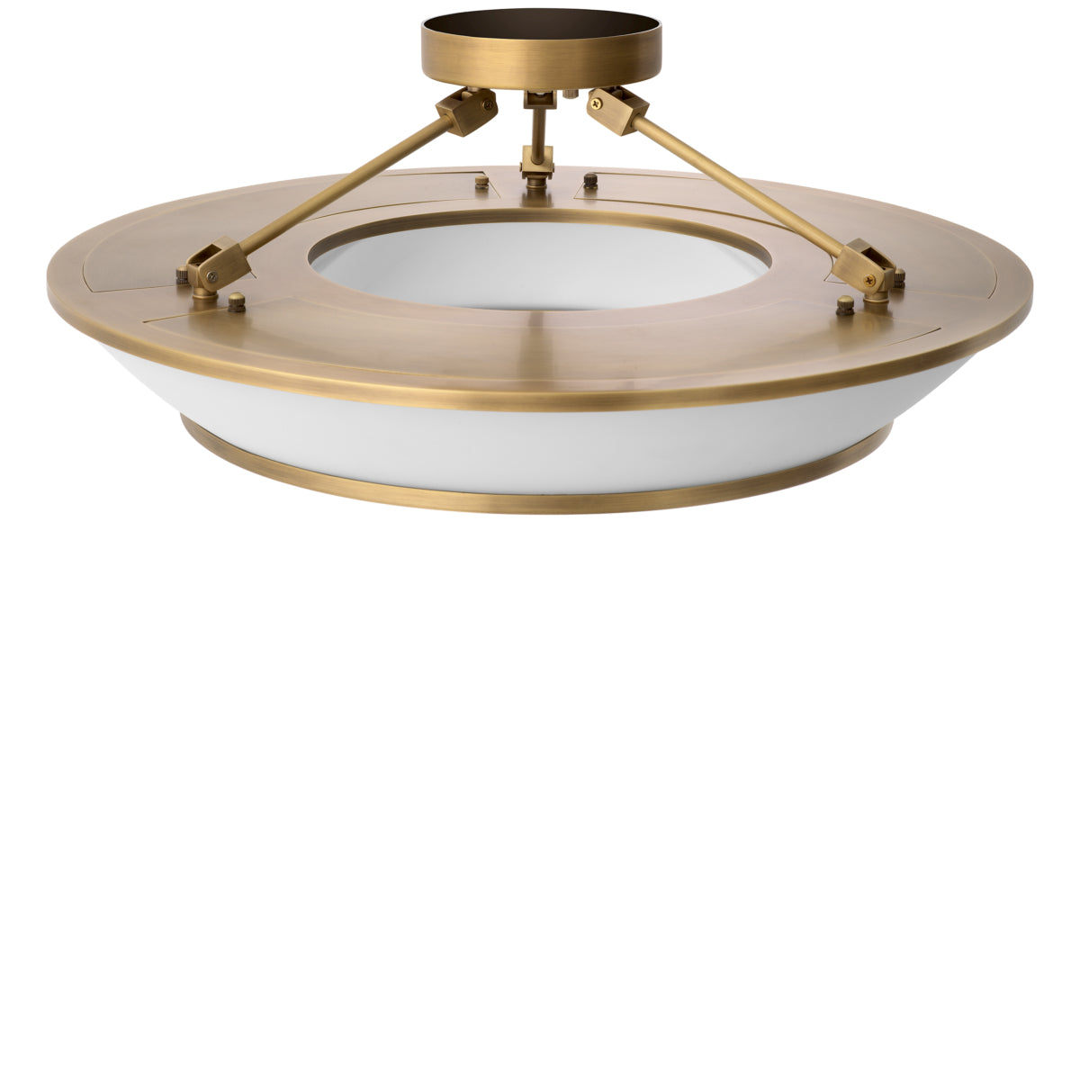 White Glass Ceiling Lamp Ferette | Eichholtz Miami